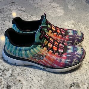 Skechers Multicolor Tie-Dye Athletic Shoes Sneakers Size 6.5